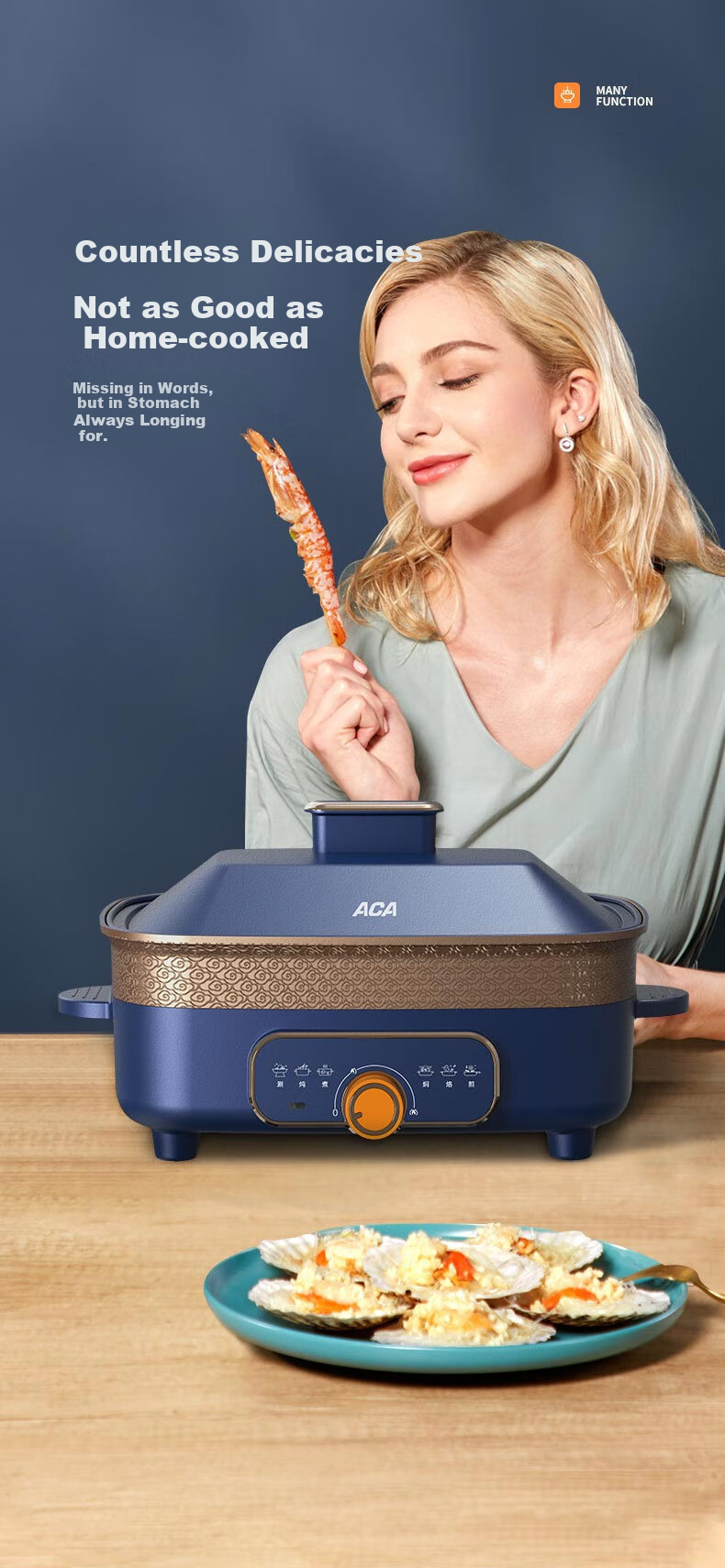 ACA Multifunctional Double-Sided Pot ALY-H55HG67J 3