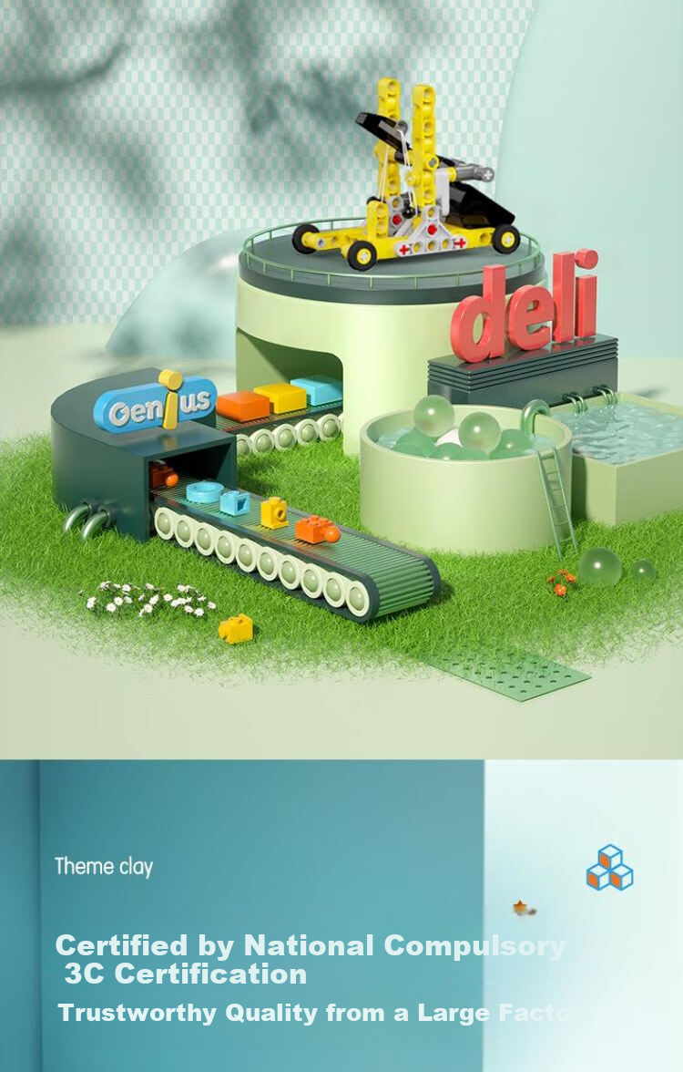 Deli Educational Fantasy Playground, 3D Building Blocks, Small Particles, Children's Back-To Toy, Birthday And School Gift, YP175 7
