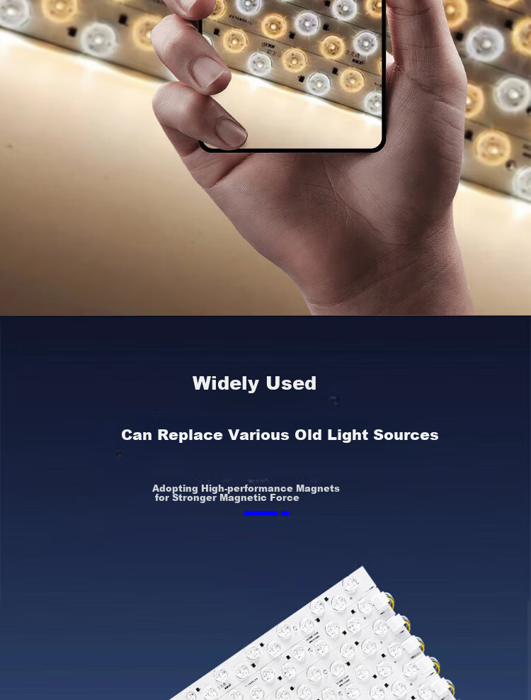 Beigong LED Full Spectrum Module, 56W Three-Color Dimming, 40cm Long Ceiling Light Core, LED Strip, Hallway Renovation Light Panel, Replacement Light Source 10