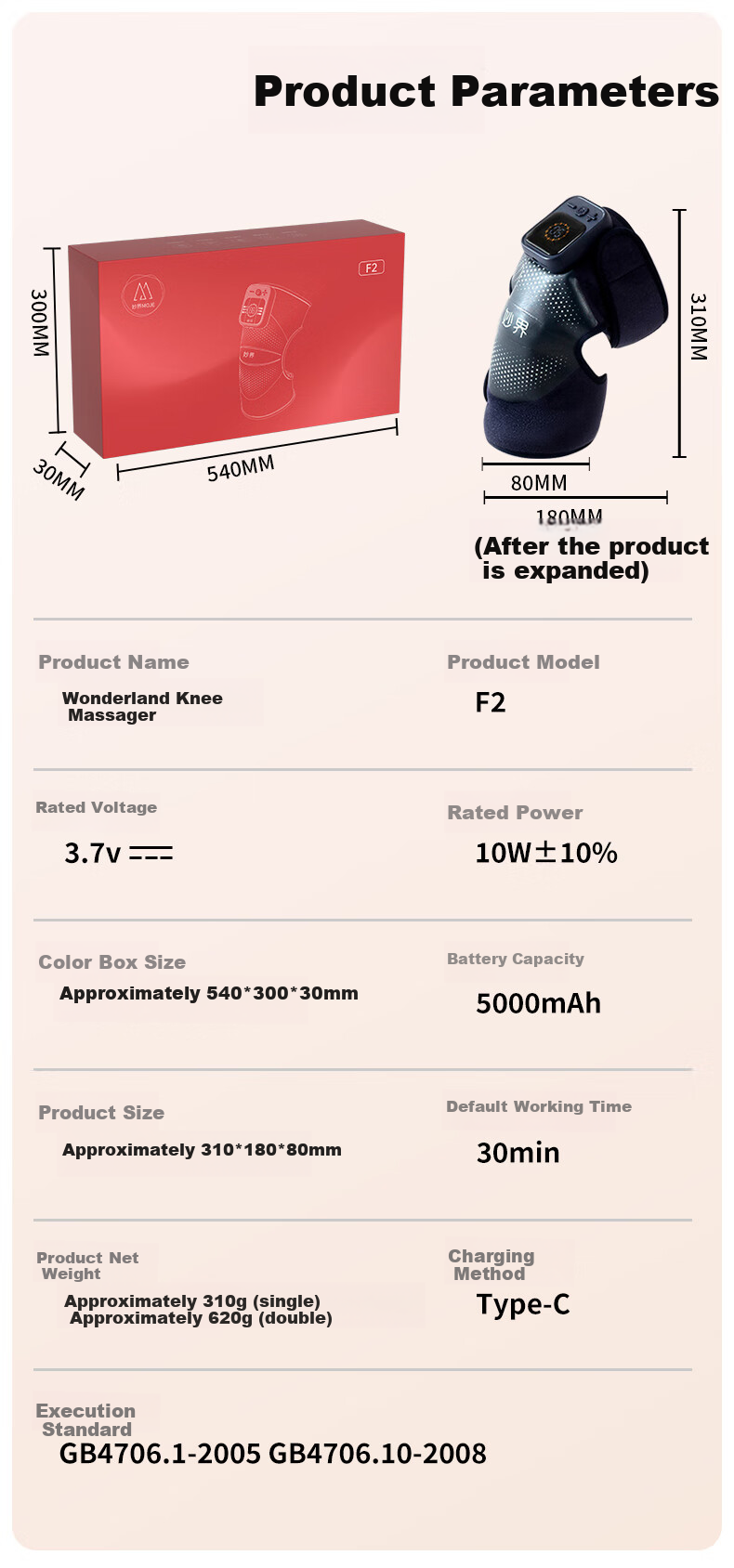 MIAOJIE [Mid-Autumn Festival Gift] F2 Knee Massager Leg Massager Shoulder Elbow Joint Massager Mugwort Hot Compress Knee Protector Practical Gift Premium Upgraded Versio 15