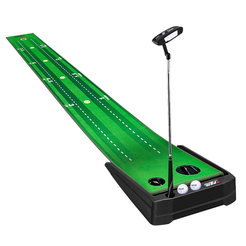 PGM Electric Ball Return Golf Double-Hole Putter Practice Trainer Home Office Mini Golf Set