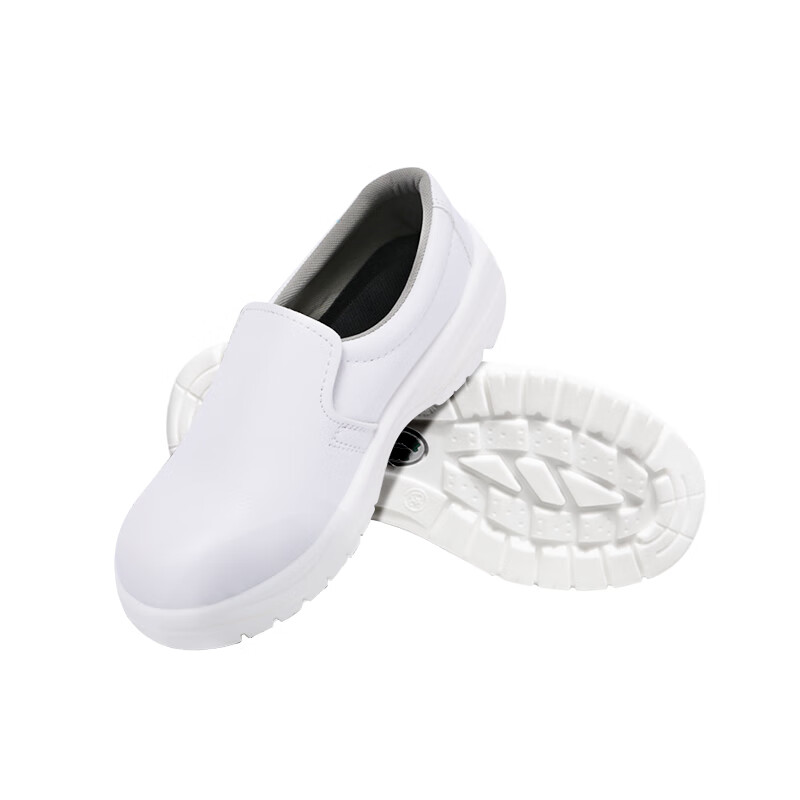 Mulang Anti-Static Safety Shoes Steel Toe Dust-Free Food Factory Electronic Workshop Professional Non-Slip Work Shoes White Size 45