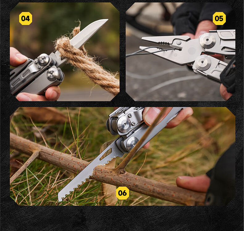 SupFire Q2-S Outdoor Tool Pliers, Multi-Functional Knife, Emergency Rescue Combination Folding Tool, Pliers, Wrench, Small Knife, Tactical Pliers 3