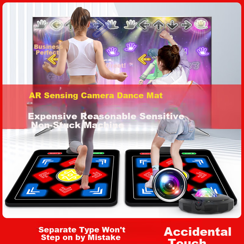 HongTai Wireless Dance Mat, Home Use Motion Sensor Camera, Game Console Detachable Dance Machine, Children's Dance Mat