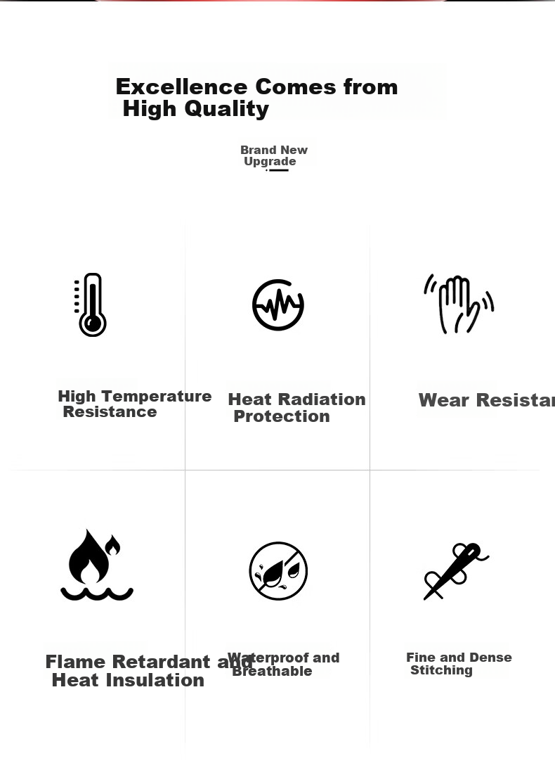 Maozheng Heat-Resistant Gloves, 1 Pair, Resists 300°C Aluminum Foil Insulation And Scalding, for Welders, Ovens, Kitchen, Industrial Safety Protection [Genuine Product] 2