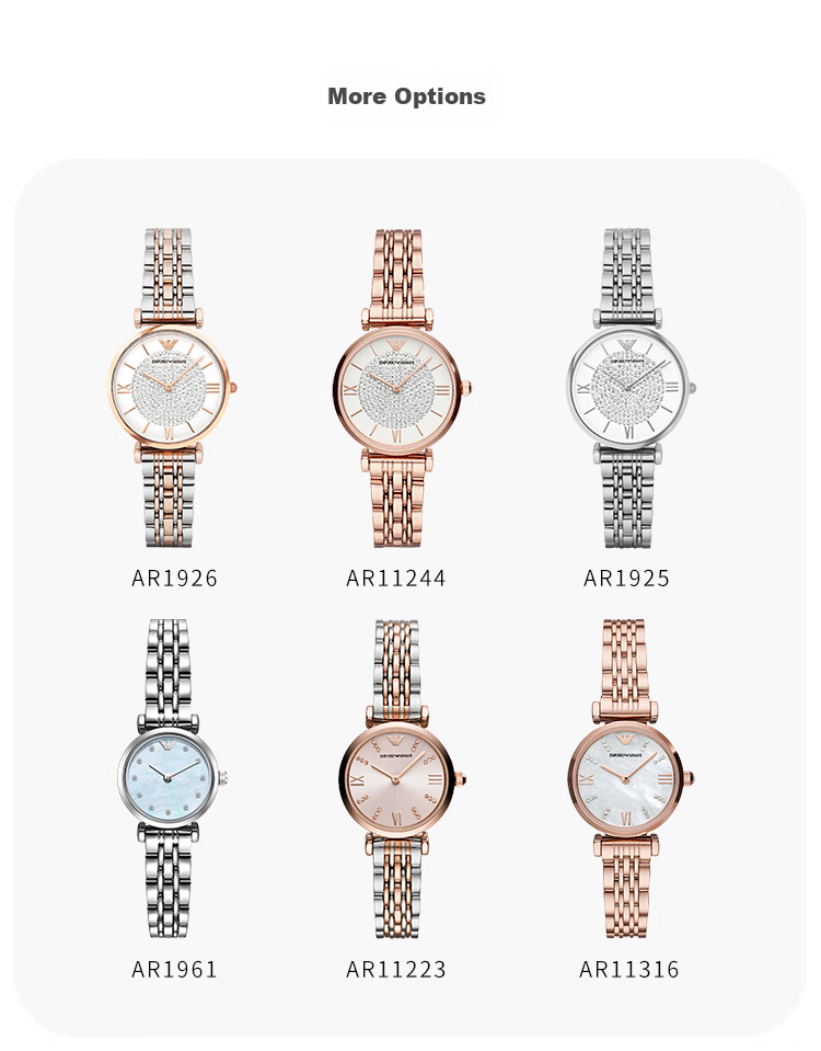 EMPORIO ARMANI Women's Watch AR1926, Starry Sky Diamond-Studded Quartz Watch, Women's Birthday Gift for Girlfriend 10