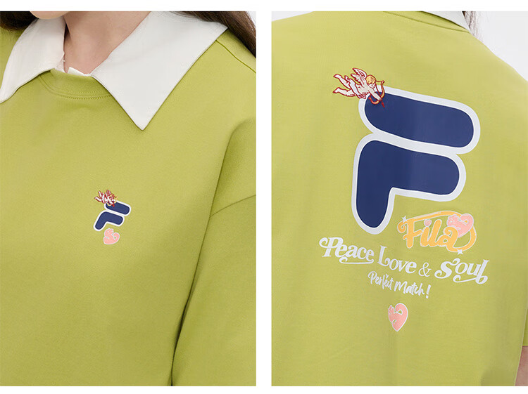 FILA FUSION Official Trendy Brand Zhang Hao Couple Knit Short Sleeve Breathable Cool Casual T-Shirt 22