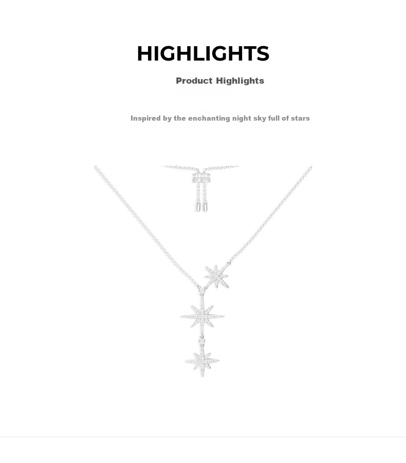 APM Monaco Hexagram Necklace Sweater Chain for Women, Luxurious High-End Collarbone Chain, Gift for Wife 2