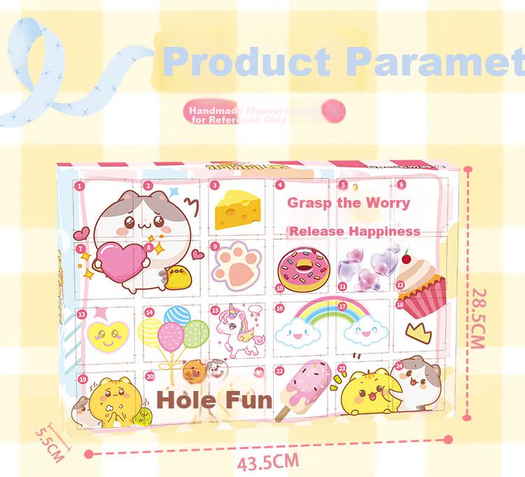 Huangen, Unboxing Surprise Box, Hole-Punch Toy, Poke Fun, Lucky Draw, Girls' Birthday Gift, for Ages 4-12 7