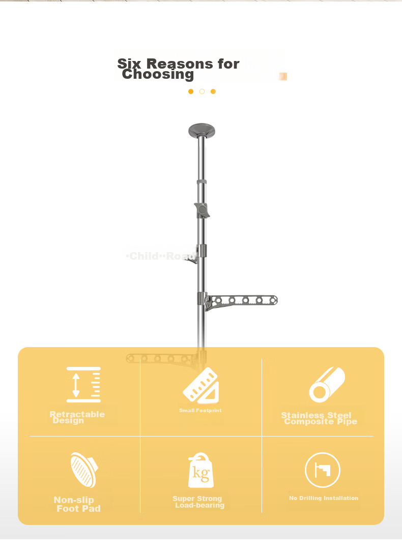 Baoyouni Floor-Standing Clothes Drying Rack, Extendable Stainless Steel Rotating Hanger Stand for Balcony 1