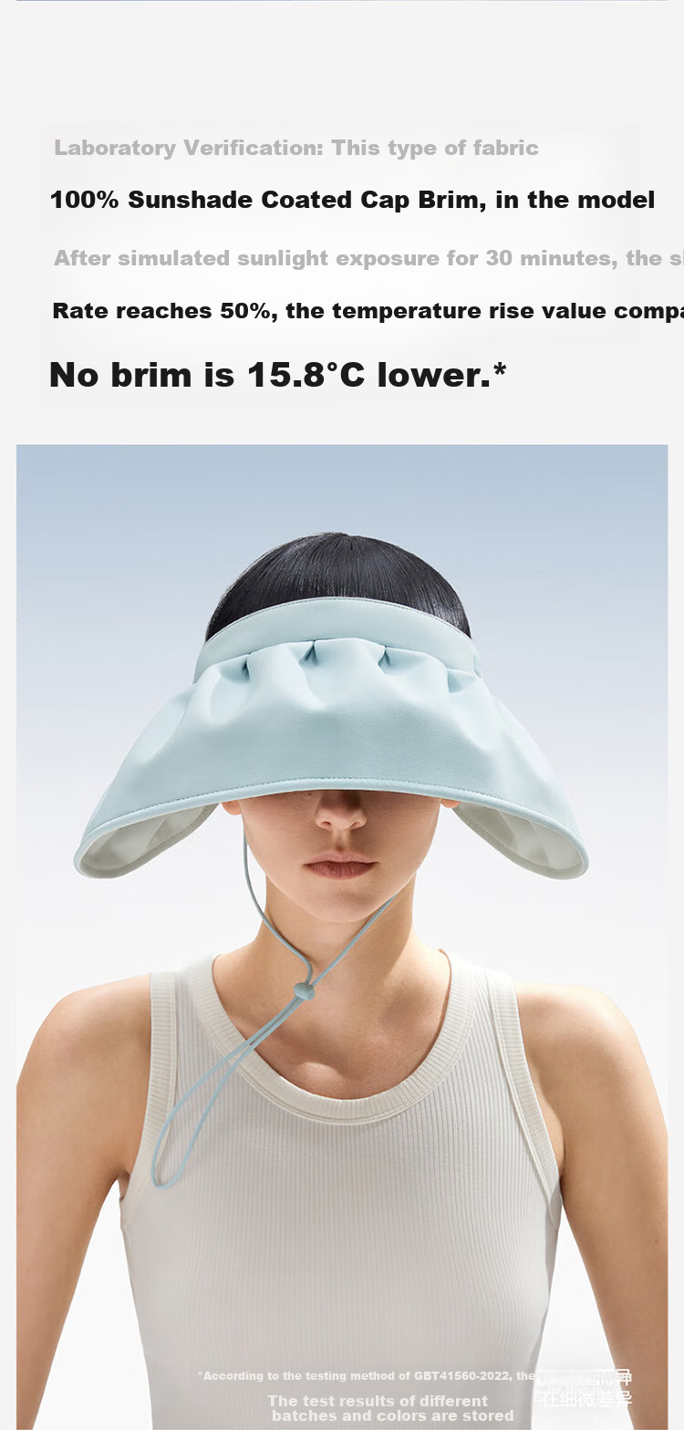 Bananain Liangpi Series Women's Sun Protection Hat with Wide Brim, UV-Resistant Visor Cap, Sunshade Hat, Beige, F 12