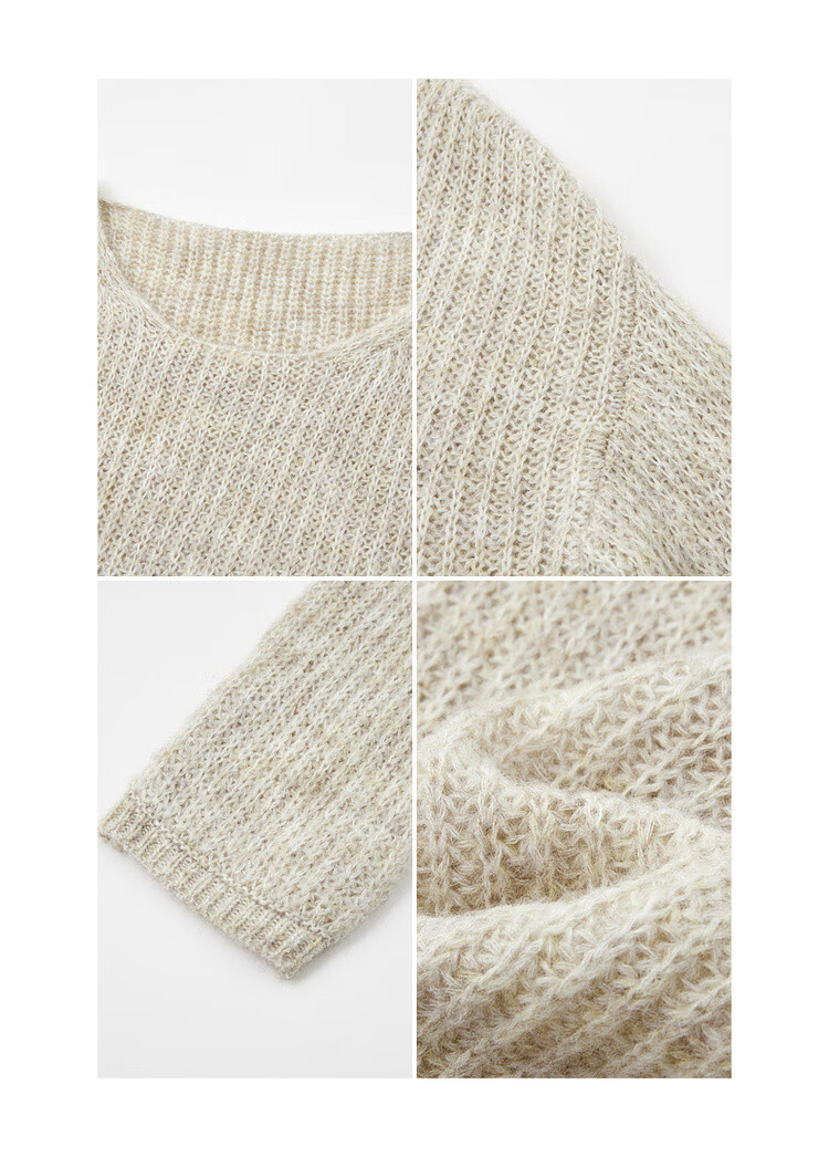 Mt [Containing Wool] Spring Mint Mambo Yarn Sweater, High-Elasticity, Concealing, Petite Women's Knit Top 8