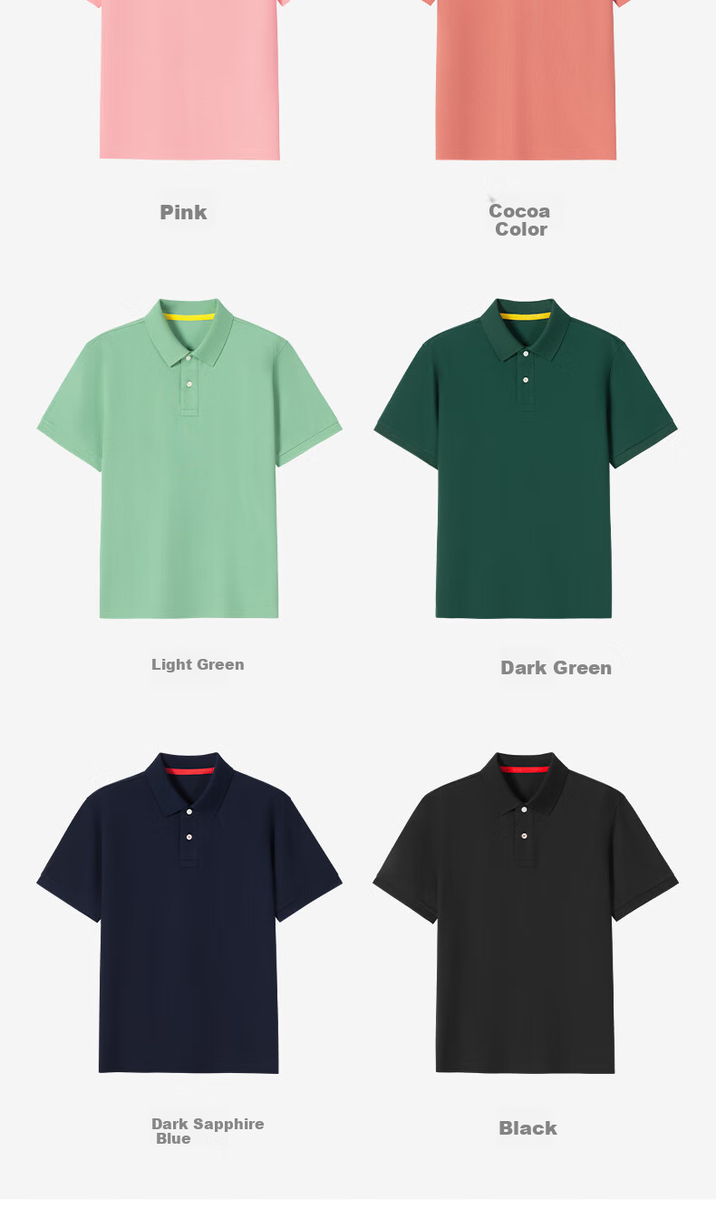 Wendao [Wendao Bright T] 100% Pure Cotton Large Pique 5A Antibacterial Champion POLO Shirt, Floral Gray, 4XL 18