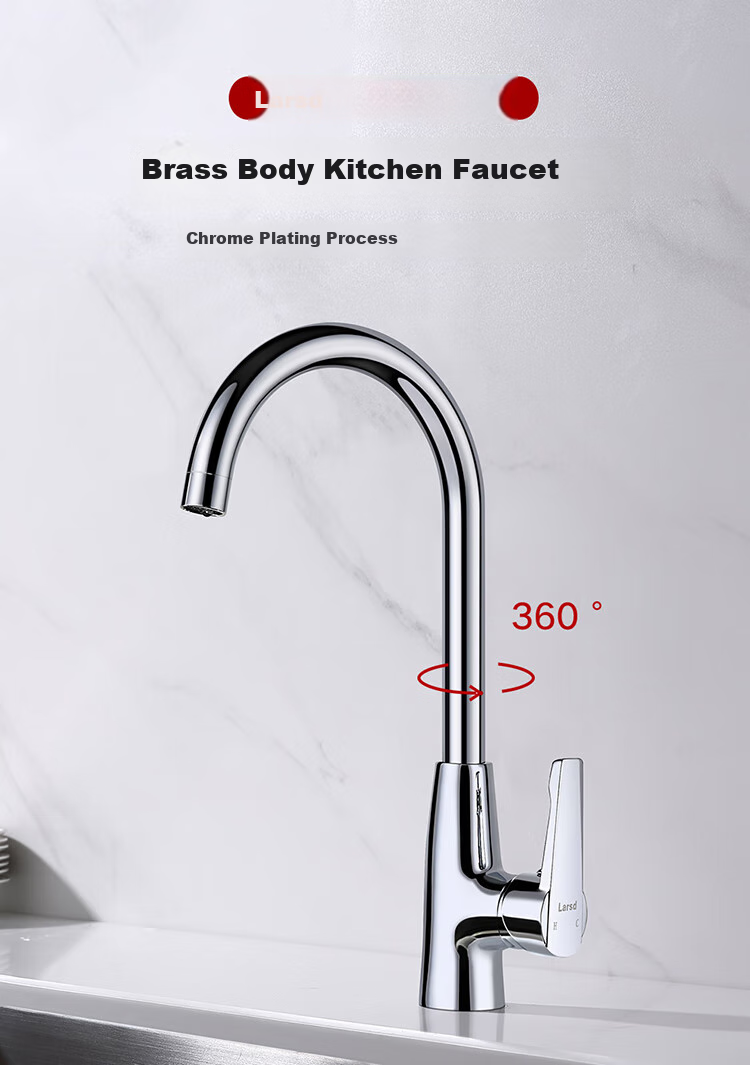 Larsd Kitchen Faucet, Hot And Cold Vegetable Washing Sink Faucet, Copper Body Sink Faucet, Rotatable Dishwashing Basin Faucet N2005 1