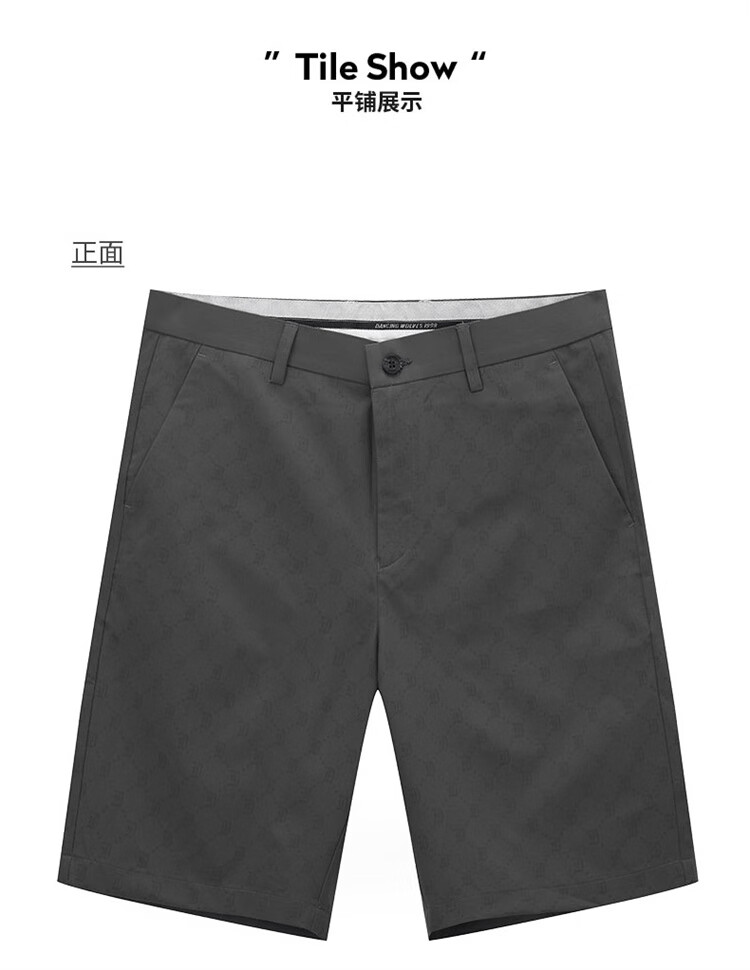 DANCING WOLVES [Old Floral Print] Summer Fashion Commute Casual Cool Breathable Men's Shorts, 015 Dark Gray, Size 33 7