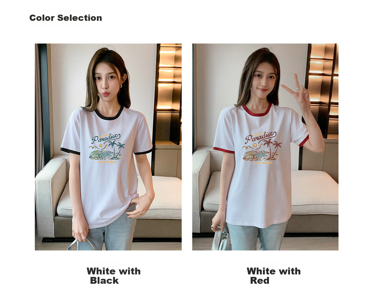 Halo Queen Long-Sleeve T-Shirt for Women, Spring And Autumn Round Neck Shell Cute Casual Versatile Base Shirt Top New Product H143T2020 46