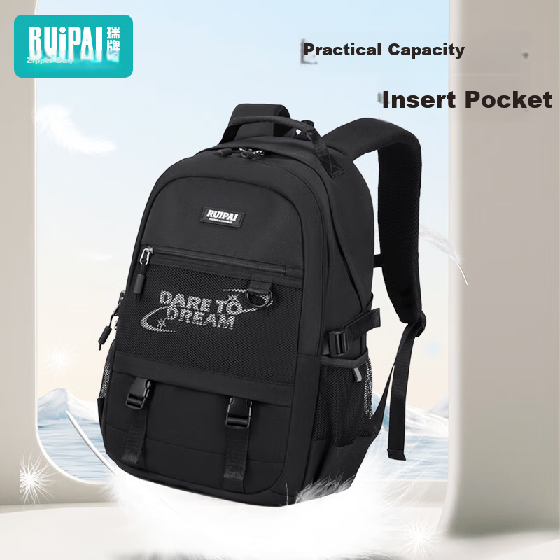 RUiPAi Middle School Backpack for Boys, Lightweight Spine-Protecting Breathable High School And College Lightweight Backpack for Girls