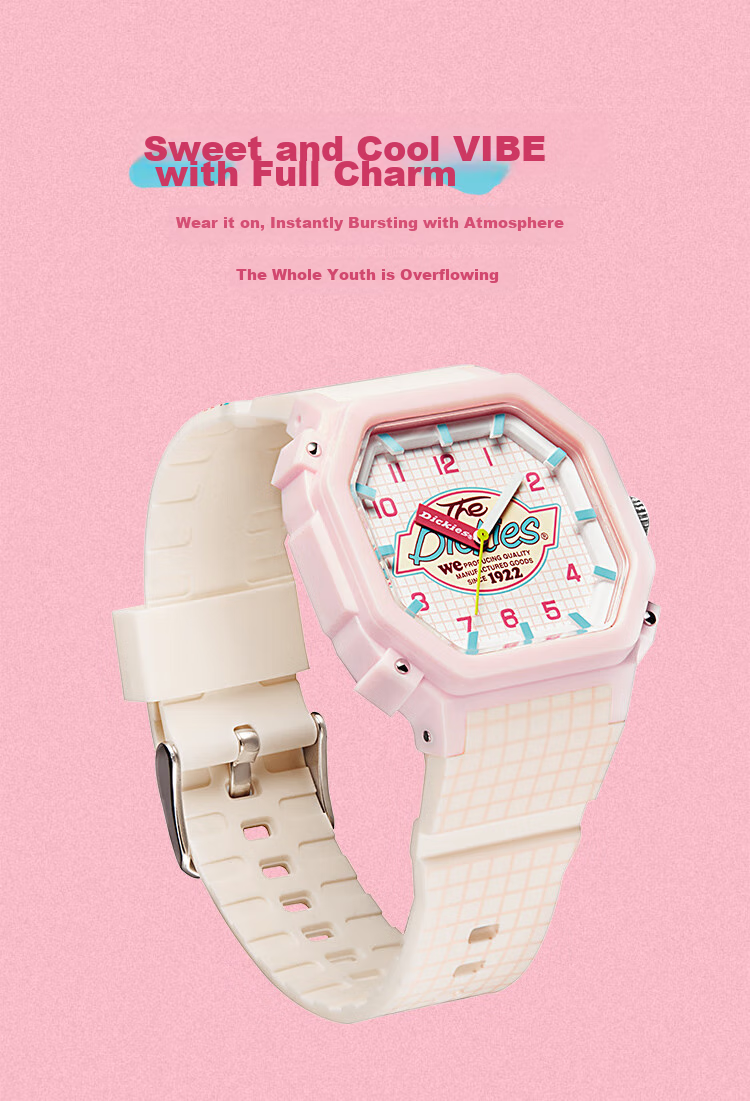 Dickies Elementary School Watch for Girls, Cute Pink Middle School Student Children's Watch, Analog Quartz Watch, Girls' Birthday Gift CL-479 8