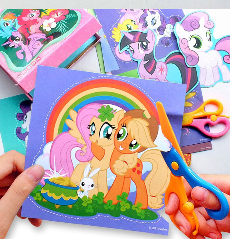 Dayanxiaowa My Little Pony Paper Cutting Craft Kit for Children, DIY Toy for Ages 2-3 Kindergarten Kids, Educational Early Learning Toy, Birthday Gift 3