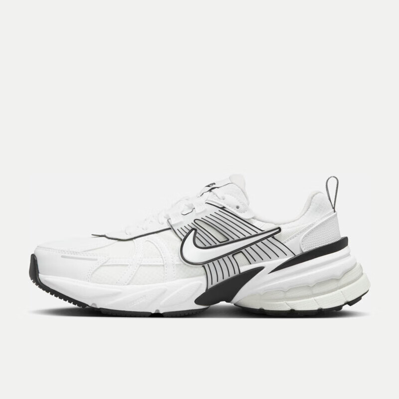 NIKE Women's Casual Shoes V2K RUN Sneakers HF5342-100 White And Black, Size 37.5