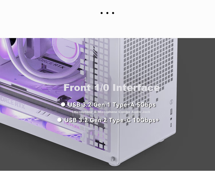 JONSBO Z20 White MATX Case (Approximately 20L, Detachable Handle, 240mm Radiator Support, 163mm Air Cooling, ATX Power Supply, Long Graphics Card, Type-C) 20