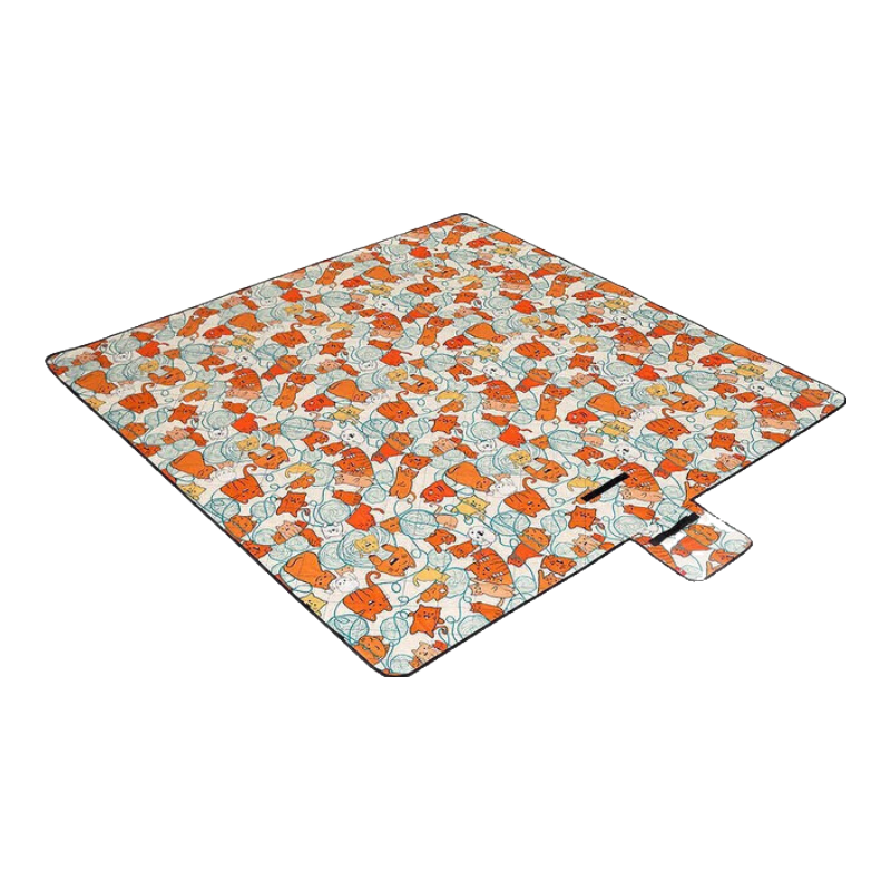 CAMEL Outdoor Mat, Camping Picnic Mat, Tent Sleeping Pad, A9SFSY007 Playful Cat Floor Mat