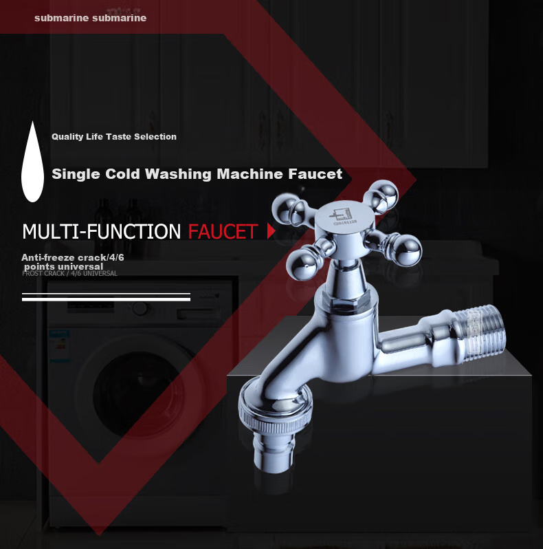 Submarine L903X Slow-Opening Outdoor Balcony Laundry Faucet, Freeze-Resistant And Crack-Resistant, 1/2 Inch Quick Connect 6 Points Threaded Mouth 1