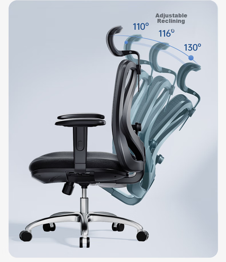 SIHOO M18 Ergonomic Office Chair, Home Computer Chair, Swivel Chair with Four-Way Lumbar Support 15