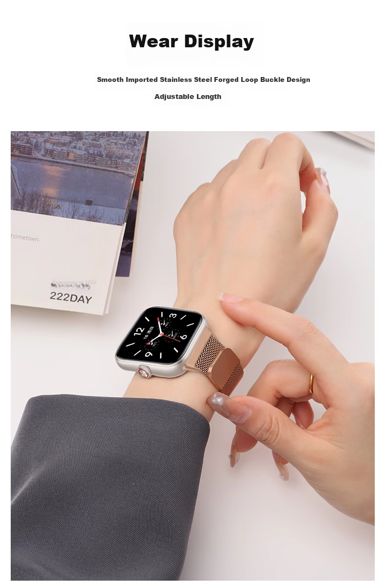 CHENSONG Compatible Magnetic Watch Band for Vivo/iqoo WATCH GT Milanese Loop, Universal for Bluetooth Version/ESIM Version, Smartwatch Replacement Strap 6