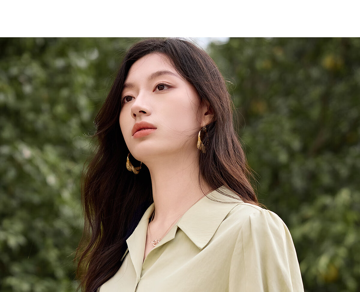 Chushen Summer Short Sleeve Shirt Women Fashion Lapel Design Commuter Casual Blouse S52S004 Light Yellow L 15