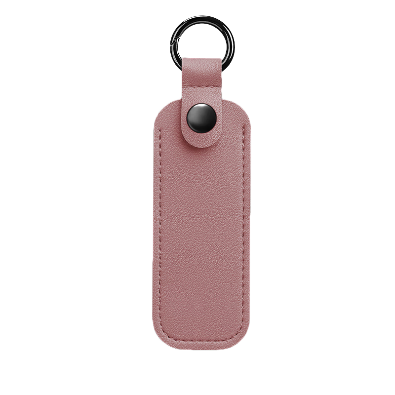 BUBM USB Flash Drive Storage Case Protective Cover, Anti-Loss And Shockproof Shell, Portable Compact Keychain, Specially Designed for USB Drives, PU Leather, Red Sand Color