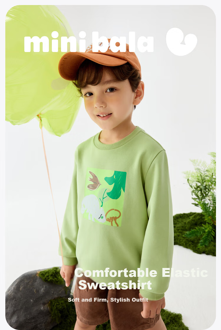 Minibala Children's Sweatshirt, Spring New Arrival, Kids' Long-Sleeve Top [Artist Collaboration] 1