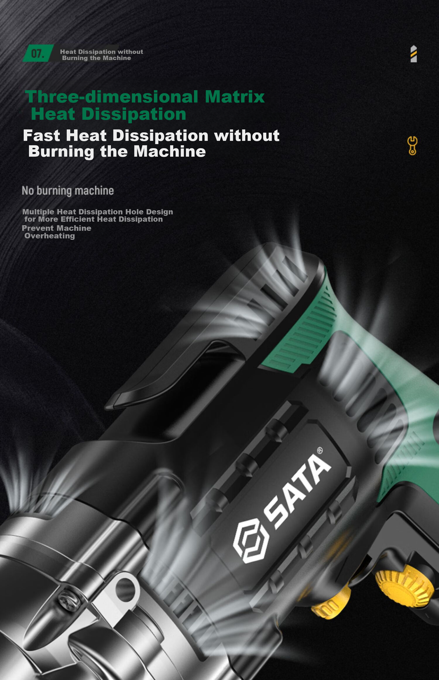 Shida (SATA) Household Electric Drill, Multi-Functional High-Power AC Pistol Drill D05701 Standard 15