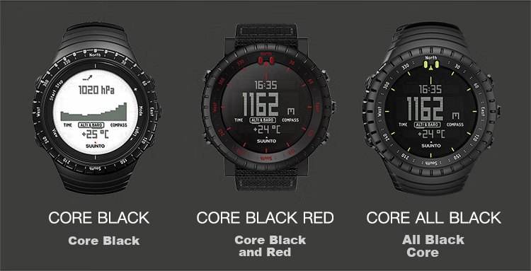 SUUNTO CORE All-Black Classic Outdoor Sports Watch, Multifunctional Compass, Hiking And Mountaineering Smartwatch 2