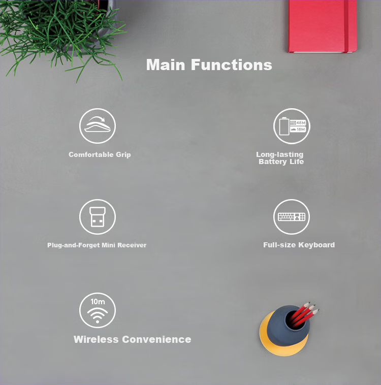 Logitech MK346P (Same As MK345 Appearance), Wireless Keyboard And Mouse Set, Office And Business Keyboard And Mouse Combo, Full-Size Keyboard with 104 Keys, Number Pad, Portable Black 2
