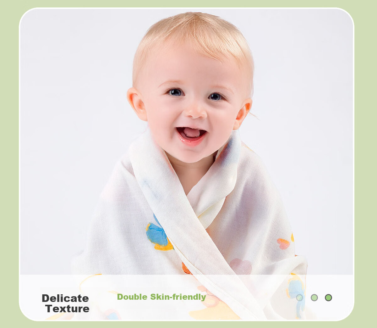 Mianzhirun Baby Muslin Bath Towel, Infant Absorbent Swaddle, Newborn Blanket, Children's Bamboo Cotton, 7A Antibacterial, 110cm*110cm 15