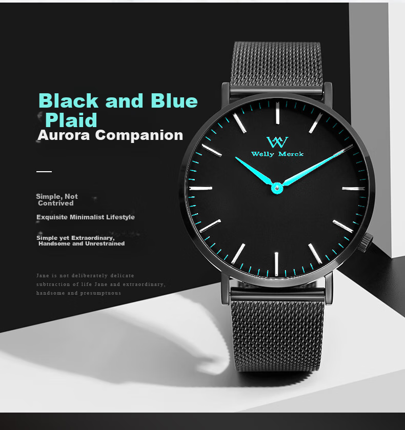Welly Merck Swiss Watch, Business Quartz Men's Watch, Waterproof Birthday Gift 7