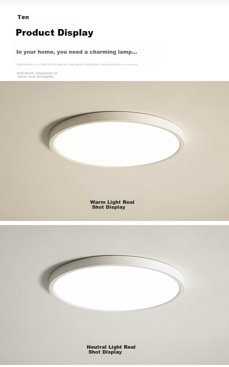 Dengling Full Spectrum Zero-Gap Eye Protection Ceiling Light, Ultra-Thin LED Anti-Blue Light Lamp for Dining Room, Bedroom, And Study Room 20