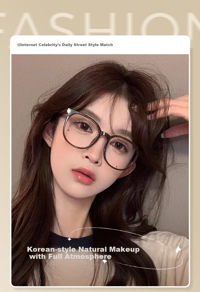 ZEISS Ultra-Light Large Frame Glasses for Women, Bare-Faced Ice American Style, Can Be Fitted with Prescription Lenses for Myopia, Anti-Blue Light Radiation And Eye Strain Protectio 4