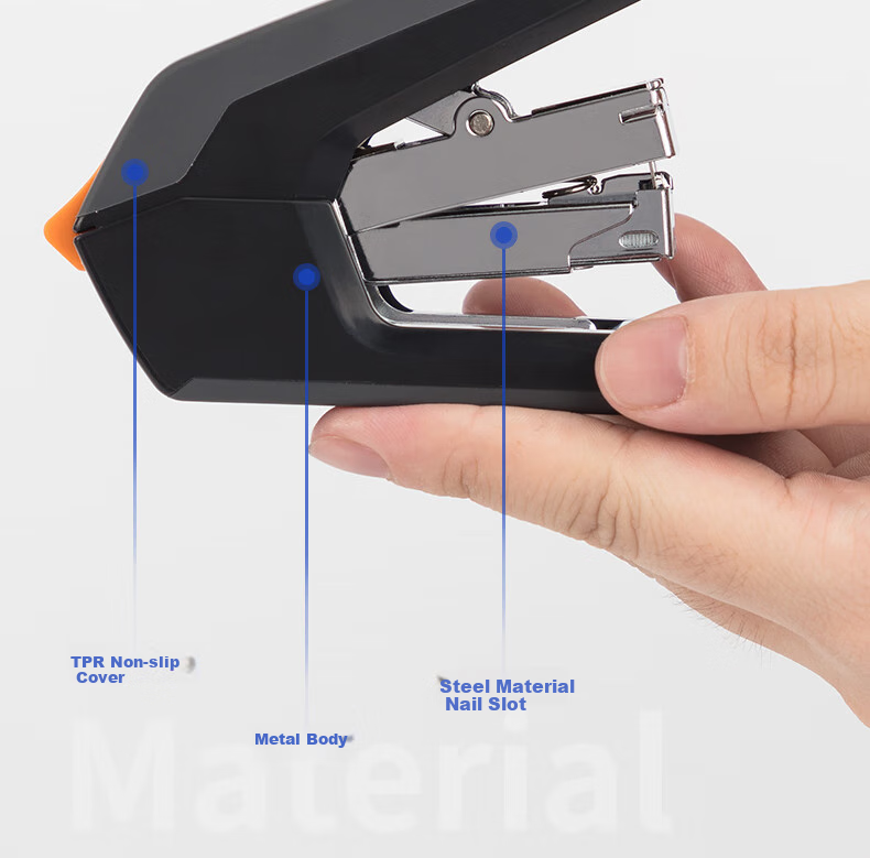 Deli Low-Force Stapler, Compatible with 24/6(12#) And 26/6 Staples, Office Supplies, Black 0370 1