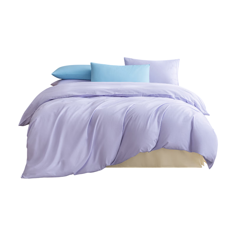 JD Original Vitasong Cotton Bedding Set, 100% Pure Cotton Class A Bed Sheet And Duvet Cover, 220x240cm, for 1.8/2 Meter Bed, Blueberry Grape