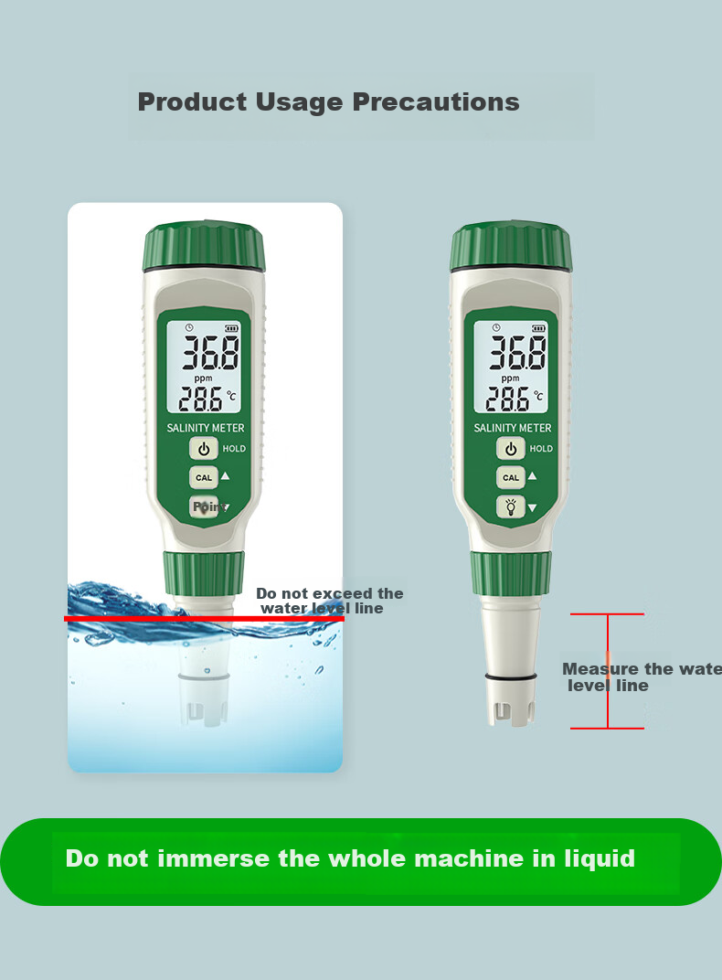 Xima AR8012 Salinity Meter, Aquarium Fish Farming Pen-Type Salinity Pen, Food And Beverage Salinity Detector 4