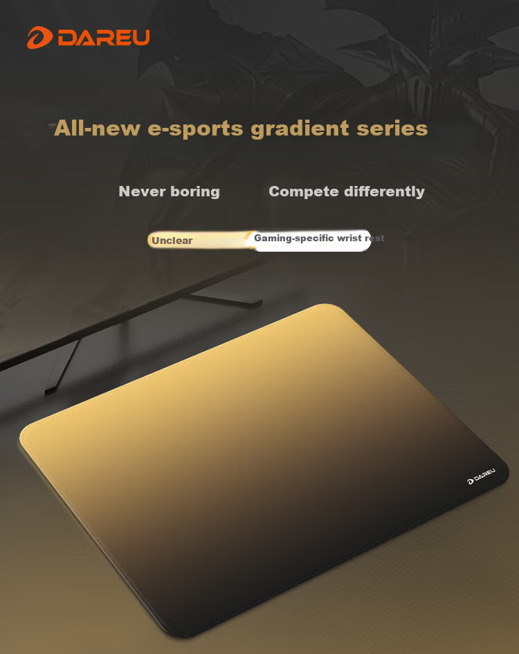 DAREU Gaming Mouse Pad, FPS Competition Special, Microfiber Suede Pad, Large Desk Mat, Valorant CSGO, 520*400*4, Rubber Bottom, Camel Color, Uninvited Guest 1