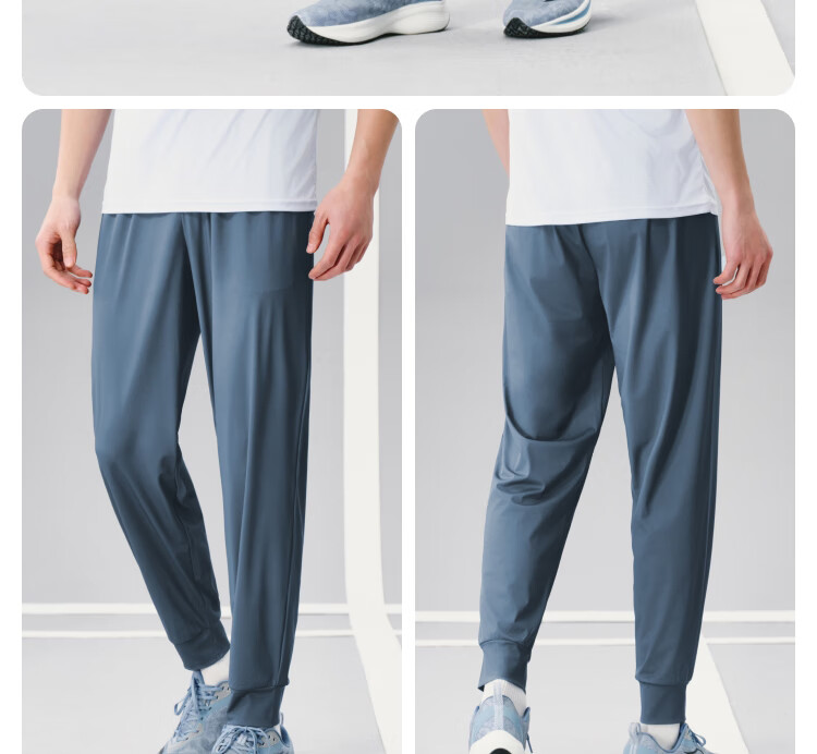 JD Original Men's Quick-Dry Sports Pants, Casual Trousers, Spring And Summer Men's Running Fitness Breathable Sweatpants, Training Pants for Men, Rhinoceros Gray, XL 33