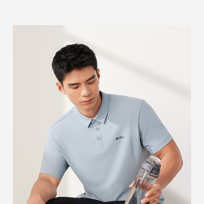 361° Men's Short-Sleeve Polo Shirt for Summer Sun Protection, Loose-Fitting Sports Ice Silk Fitness T-Shirt, Half Sleeve Men's Style 652524103D-8 27