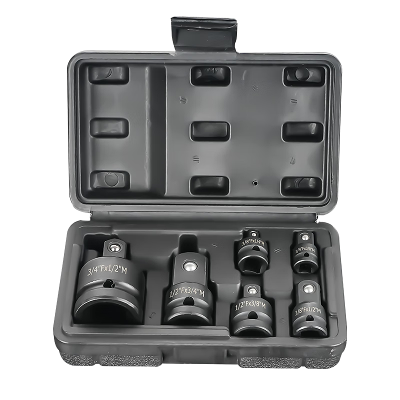 Kuanteng Socket Adapter Set 6-Piece Quick Ratchet Wrench Converter Head Large Medium Small