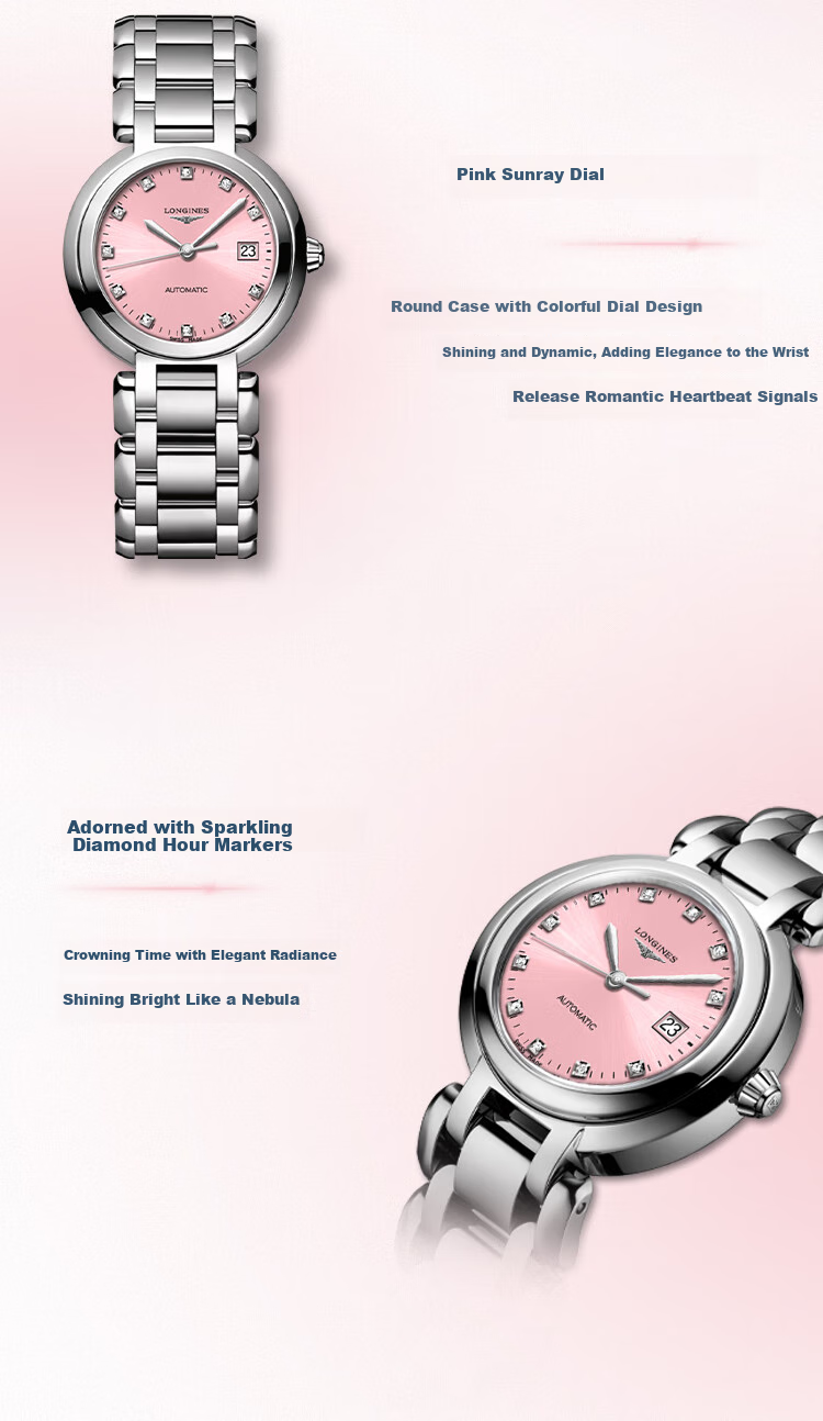 LONGINES Swiss Watch, Heart Moon Series, Ladies' Steel Strap Mechanical Watch L81134996 3