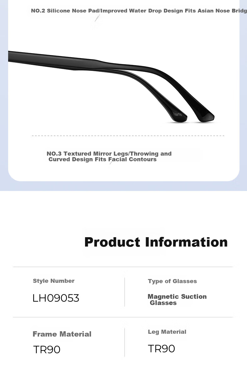 LOHO Magnetic Sunglasses with Anti-Blue Light Lenses for Nearsightedness, Night Vision, And Driving - Ultra-Light Three-In Glasses for Me 9