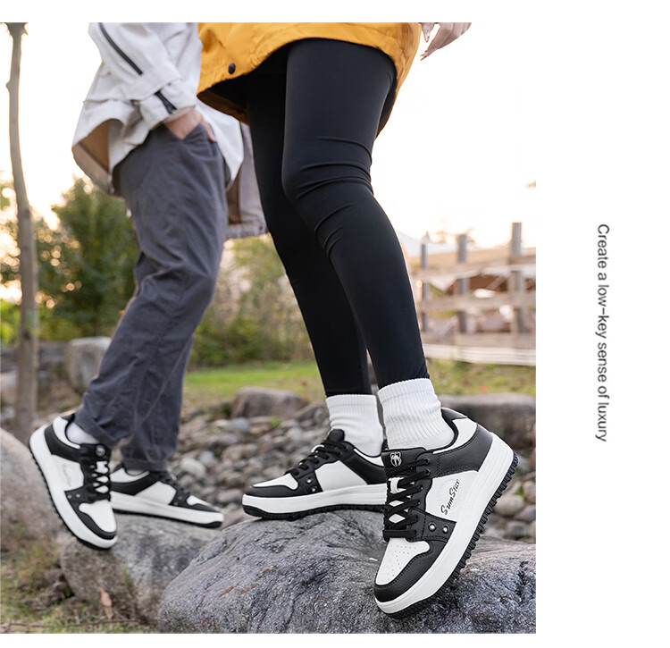 VANCAMEL Men's Sneakers, Couple's Outdoor Casual Shoes, Men's Sports Shoes, Women's White Shoes, 6066 White, Size 38 12