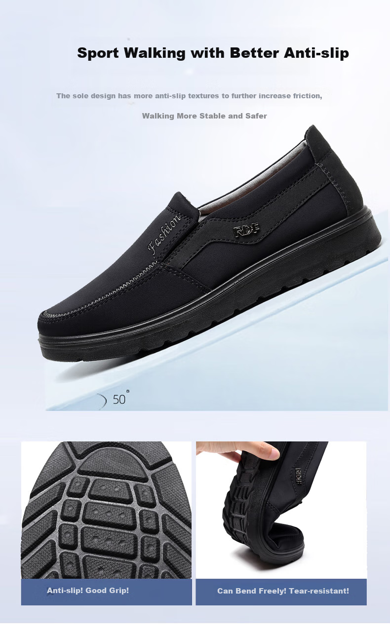 Ankang Old Beijing Cloth Shoes for Men, Breathable Waterproof Dad Shoes, Soft-Soled AK33623 for Middle-Aged And Elderly, Coffee Color, Size 47 9